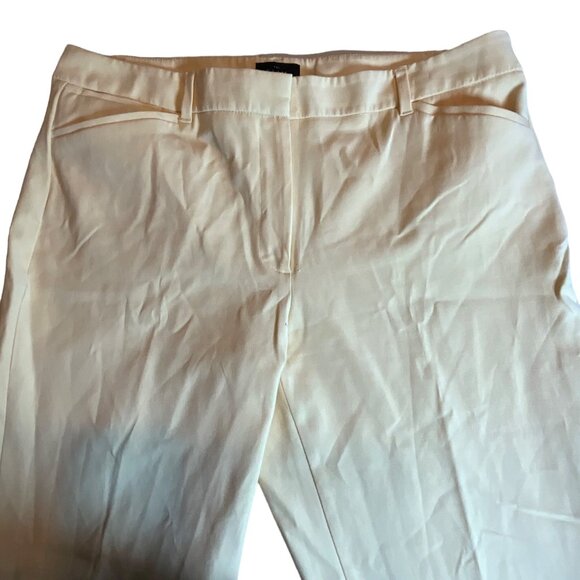 White House Black Market Light Yellow Slim Ankle Pants Size 14L - Picture 2 of 6